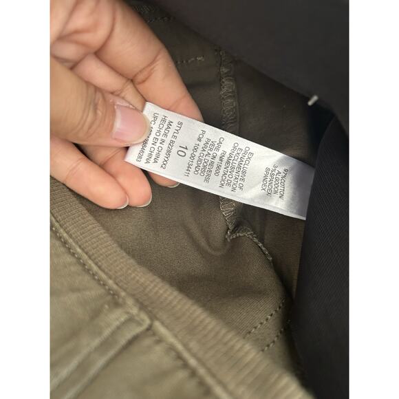 Democracy “Ab” Solution Sky Rise Utility Elastic Hem Pant In Green Size 10 - Picture 6 of 7